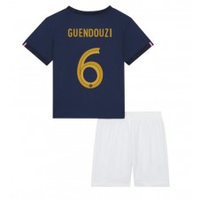 Frankrike Matteo Guendouzi #6 Hemmaställ Barn VM 2022 Korta ärmar (+ Korta byxor)